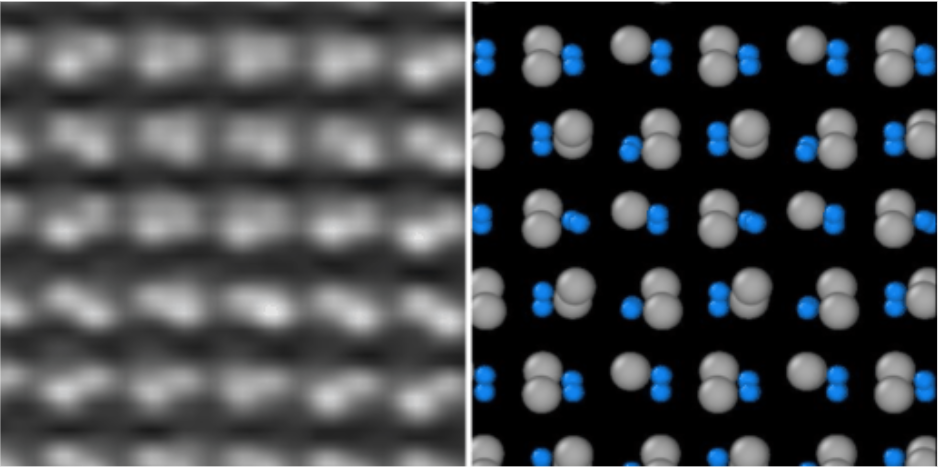 In-situ experimental STEM images and first-principles calculation prediction