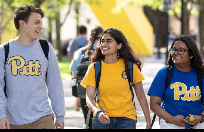 students walking