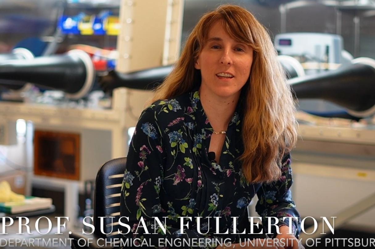 professor susan fullerton in her lab.
